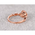 Fashion Minimalist Champagne Color Women's Ring, Rose Gold Plated Copper Zircon Jewelry Accessory view 2