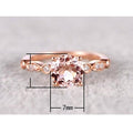 Fashion Minimalist Champagne Color Women's Ring, Rose Gold Plated Copper Zircon Jewelry Accessory view 4