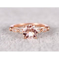 Fashion Minimalist Champagne Color Women's Ring, Rose Gold Plated Copper Zircon Jewelry Accessory view 3