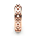 European Luxury Hollow Ring For Men And Women, Fashion Copper Rose Gold Plated Jewelry view 4
