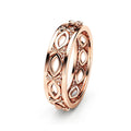 European Luxury Hollow Ring For Men And Women, Fashion Copper Rose Gold Plated Jewelry view 1