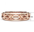 European Luxury Hollow Ring For Men And Women, Fashion Copper Rose Gold Plated Jewelry view 5