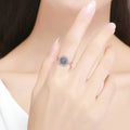 Simple Tree Of Life Plant Ring For Women, Silver Plated Copper Micro Pave Zircon Jewelry view 4