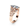 Luxury Floral Ring With Marquise Zircon, Rose Gold Plated Womens Party Prom Jewelry view 2