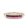 Fashion Unisex Copper Ring With Zircon Stone, Birthday And Anniversary Jewelry Gift view 1