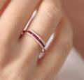Fashion Unisex Copper Ring With Zircon Stone, Birthday And Anniversary Jewelry Gift view 2