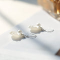 Korean Style Irregular Shell Pearl Petal Drop Earrings Elegant Metal Ear Jewelry view 4