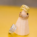 Exquisite MOM Heart Shaped Zircon Ring Copper Gold Silver Rose Gold Plated Women Jewelry view 2