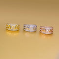 Exquisite MOM Heart Shaped Zircon Ring Copper Gold Silver Rose Gold Plated Women Jewelry view 4
