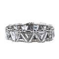 Luxury European American Women's Zircon Glass Statement Ring For Birthday Party Jewelry Gift view 5