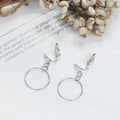 Elegant Korean Gold Alloy Clip On Geometric Star Circle Triangle No Piercing Dangle Earrings view 4