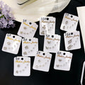 Color Retention Korean Geometric Zircon Three Piece Stud Earring Set Simple Fashion Jewelry Stud Earrings view 2