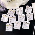 Color Retention Korean Geometric Zircon Three Piece Stud Earring Set Simple Fashion Jewelry Stud Earrings view 1