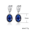 Vintage Luxury Women's Drop Earrings With Large Zircon Stones, Simple Elegant Party Jewelry view 5