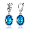 Vintage Luxury Women's Drop Earrings With Large Zircon Stones, Simple Elegant Party Jewelry view 2