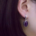 Vintage Luxury Women's Drop Earrings With Large Zircon Stones, Simple Elegant Party Jewelry view 3