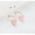 Pink Tassel Dangle Stud Earrings For Women, Sweet Minimal Fresh Long Ear Hook Jewelry view 3
