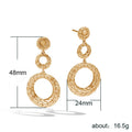 Luxury Gold Plated Statement Long Drop Earrings For Women, Creative Figure 8 Twist Shape Jewelry view 3