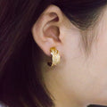 Luxury Micro Pave Leaf Feather Earrings For Women High Quality Creative Fashion Jewelry view 3