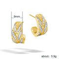Luxury Micro Pave Leaf Feather Earrings For Women High Quality Creative Fashion Jewelry view 4