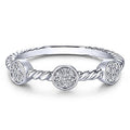 New Womens Micro Pave Zircon Twist Ring, Simple Fashion Finger Jewelry view 6