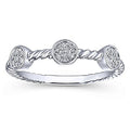 New Womens Micro Pave Zircon Twist Ring, Simple Fashion Finger Jewelry view 3