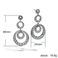 European American Vintage Long Drop Earrings For Women Exaggerated Figure Eight Party Jewelry view 3
