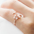 European American Butterfly Micro Pave Open Ring Women's Dandelion Index Finger Accessory view 2