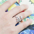 European American Butterfly Micro Pave Open Ring Women's Dandelion Index Finger Accessory view 5