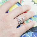 European American Butterfly Micro Pave Open Ring Women's Dandelion Index Finger Accessory view 4