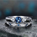 Fashion Versatile Women's Zircon Ring, Copper White K Plated Micro Pave Green Gemstone Ring view 5