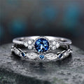 Fashion Versatile Women's Zircon Ring, Copper White K Plated Micro Pave Green Gemstone Ring view 7