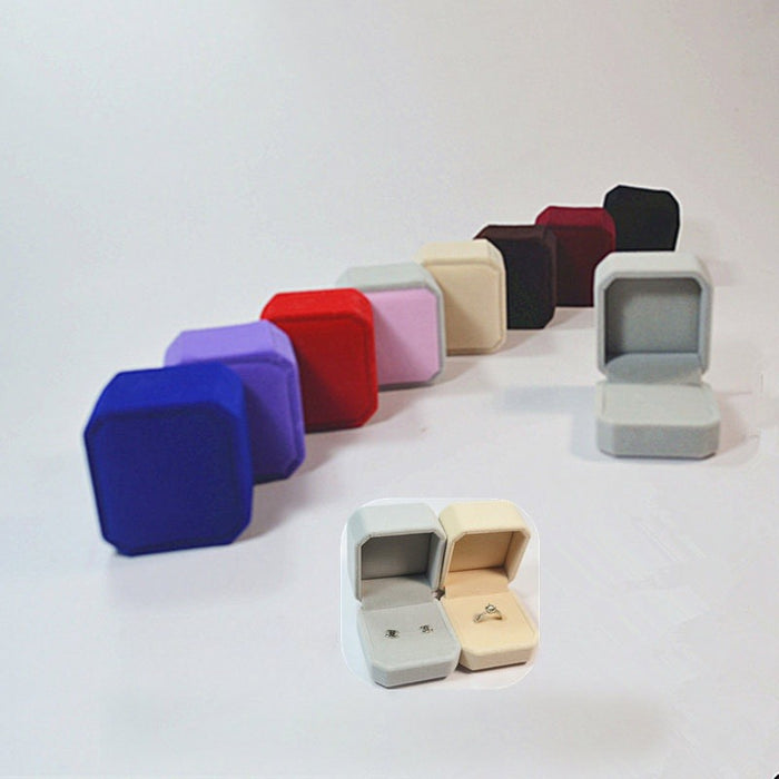 Premium Velvet Ring Box 4x5x5.5cm For Rings And Stud Earrings Multi Style Jewelry Packaging