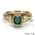 Luxury Emerald Green Zircon Diamond Ring For Women, Fashion Engagement Jewelry view 5