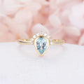 European American Womens Teardrop Zircon Ring, Trendy Fresh Fashion Jewelry view 1