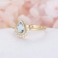 European American Womens Teardrop Zircon Ring, Trendy Fresh Fashion Jewelry view 2