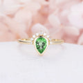 European American Womens Teardrop Zircon Ring, Trendy Fresh Fashion Jewelry view 6