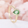 European American Womens Teardrop Zircon Ring, Trendy Fresh Fashion Jewelry view 4