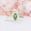 European American Womens Teardrop Zircon Ring, Trendy Fresh Fashion Jewelry view 5