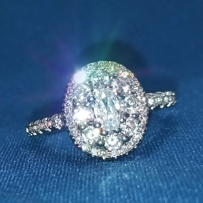 Fashion Versatile Full Zircon Ring For Women, Party Gathering Finger Jewelry Accessory