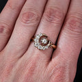 Vintage Luxury Star And Moon Ring, Elegant Women's Zircon Hand Jewelry Accessory view 2