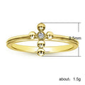 Sweet Minimalist Slim Women's Ring, Delicate Versatile Diamond Inlaid Pinky Ring view 5