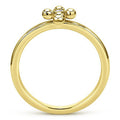 Sweet Minimalist Slim Women's Ring, Delicate Versatile Diamond Inlaid Pinky Ring view 4