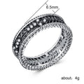 Creative Hollow Texture Couple Rings, Unisex Micro Pave Zircon Hand Jewelry Accessories view 5