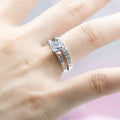 Fashion Zircon Couple Rings For Engagement Matching Wedding Bands Cross Border Jewelry view 4
