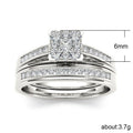 Fashion Zircon Couple Rings For Engagement Matching Wedding Bands Cross Border Jewelry view 5