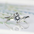Minimalist Solitaire Cubic Zirconia Ring For Women Fashion OL Proposal Engagement Jewelry view 2