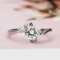 Minimalist Solitaire Cubic Zirconia Ring For Women Fashion OL Proposal Engagement Jewelry view 3