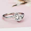 Minimalist Solitaire Cubic Zirconia Ring For Women Fashion OL Proposal Engagement Jewelry view 4