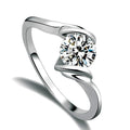 Minimalist Solitaire Cubic Zirconia Ring For Women Fashion OL Proposal Engagement Jewelry view 5